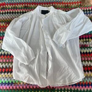 No. 6 White Cotton Button Down Shirt Size 1 (Small)